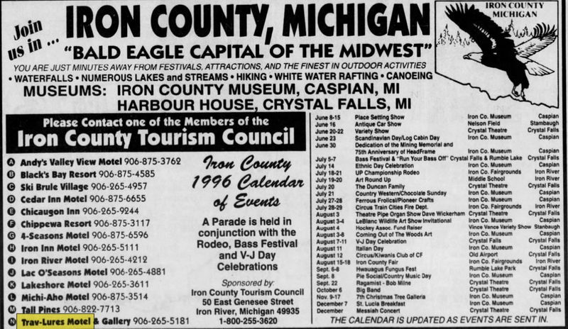 Trav-Lures Motel - Aug 1996 Ad For Ine River (newer photo)